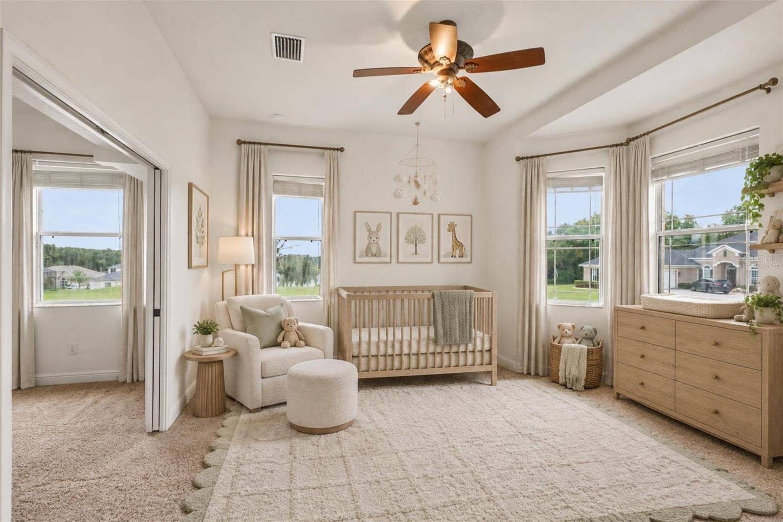 1113 MYRTLE BREEZES CT, Fruitland Park, FL 34731 Virtually staged 4th Beddroom as Nursey
