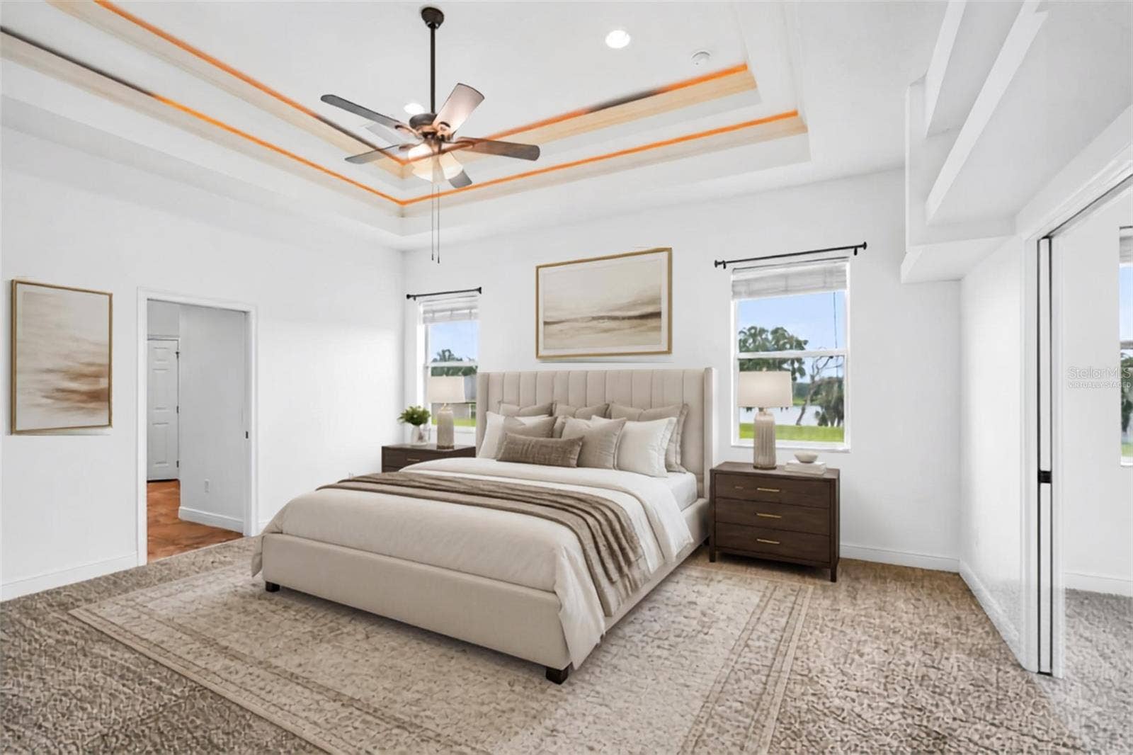 1113 MYRTLE BREEZES CT, Fruitland Park, FL 34731 Virtually Staged Master Bedroom