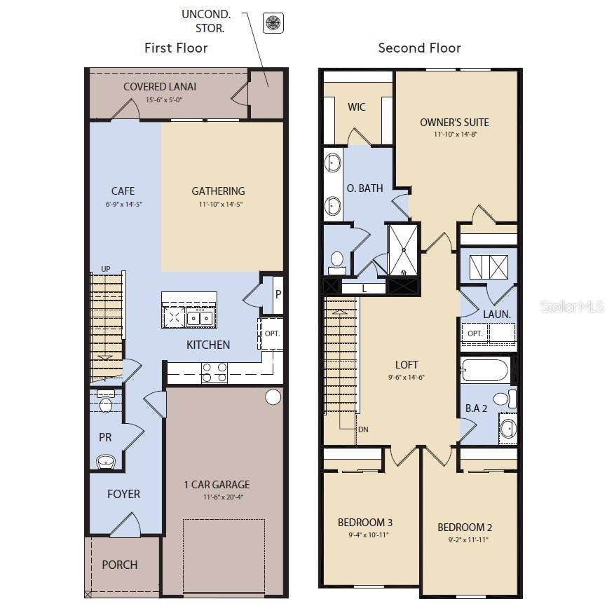 3439 SOMERSET LAKES STREET, Orlando, FL 32824 Floor Plan - Floor One