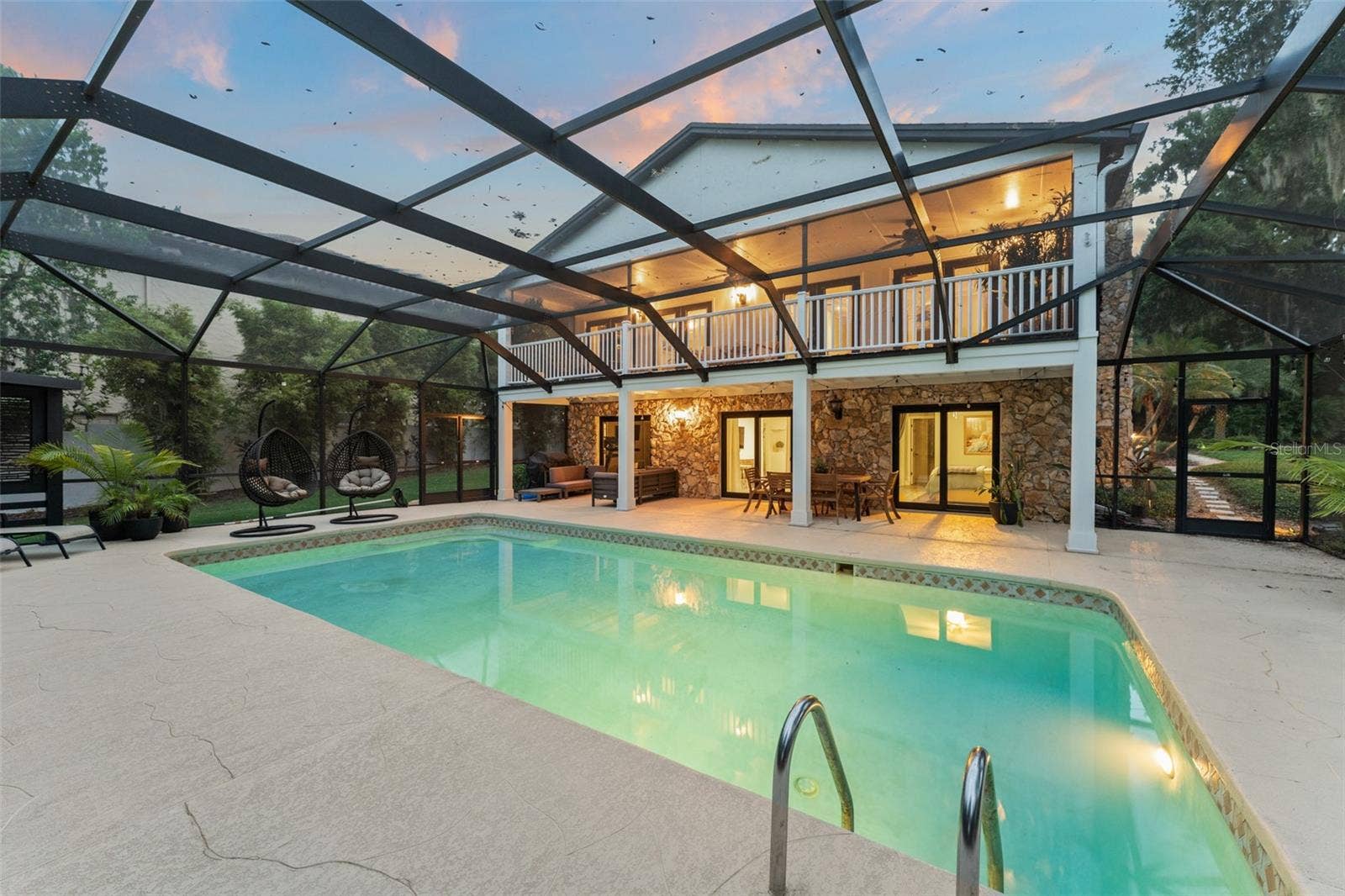 101 LEE STREET, Windermere, FL 34786 Lovely pool area with new corner cabanas..