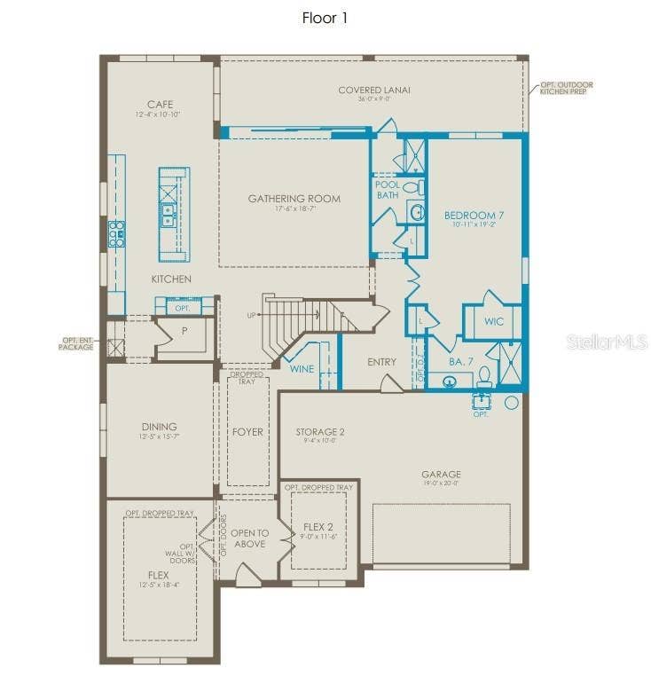 16920 LONE OAK CIRCLE, Orlando, FL 32832 Floor Plan - Floor One