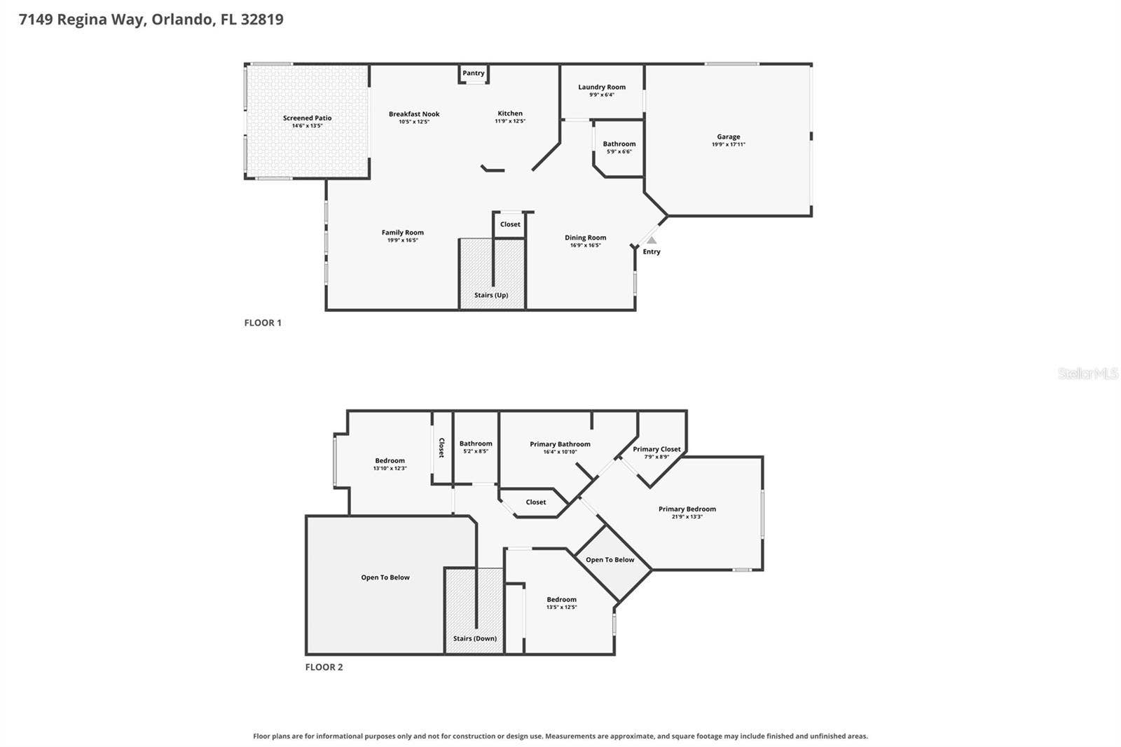 7149 REGINA WAY, Orlando, FL 32819 Floor Plan