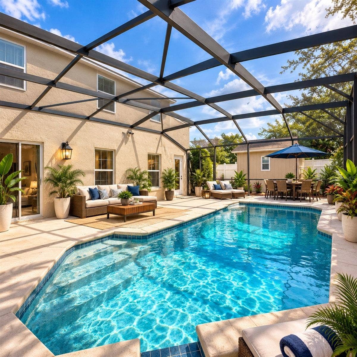2753 WOODSTREAM CIRCLE, Kissimmee, FL 34743 Sunlit Screened Poolside Retreat