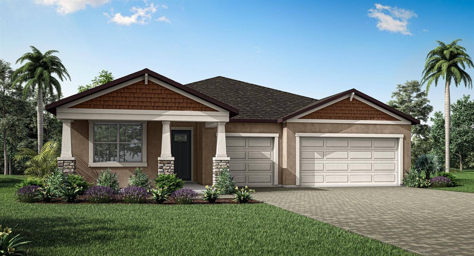 2819 SWEET ACACIA DRIVE, Clermont, FL 34711 Waterbrooke - Glacier Bay Floorplan - Craftsman Elevation - Architect's Rendering