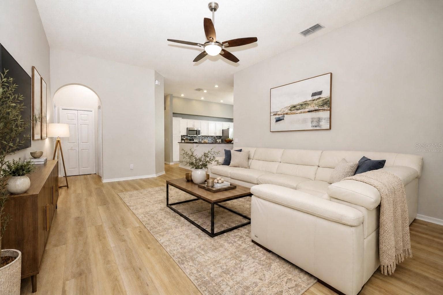 Family Room Virtually Staged
