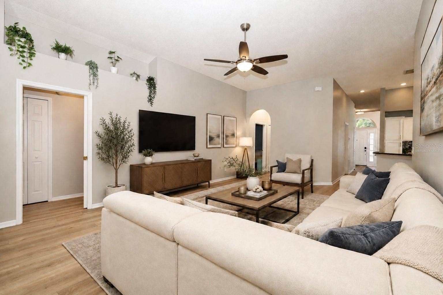 Family Room Virtually Staged