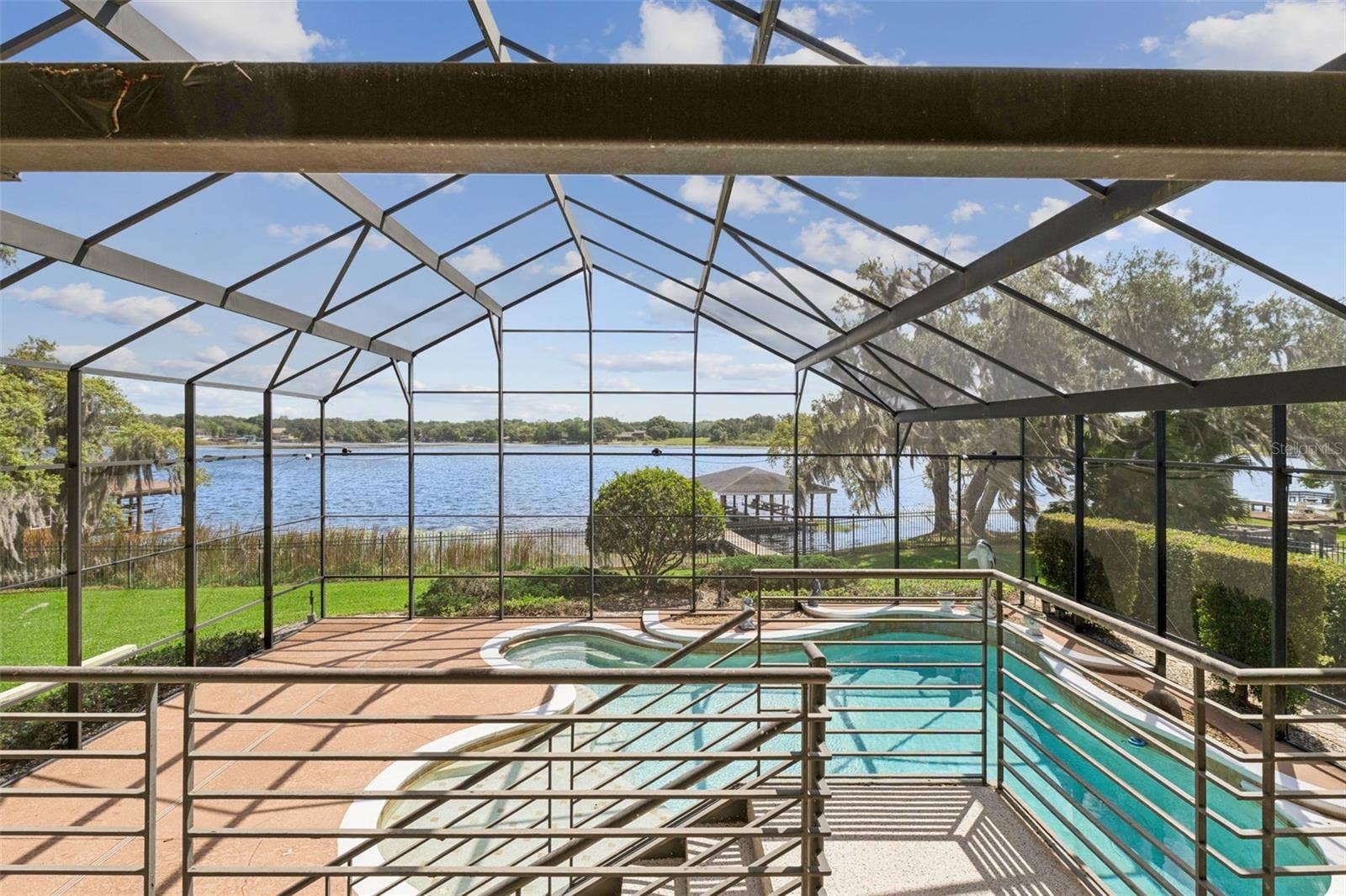 4301 DOWN POINT LANE, Windermere, FL 34786 Pool overlooking the lake