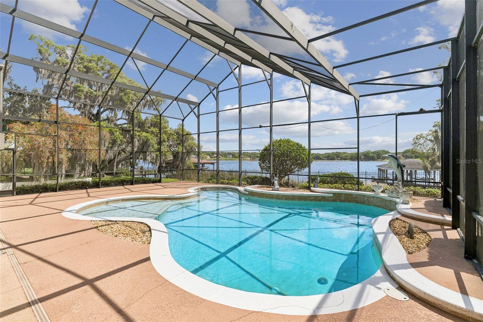 4301 DOWN POINT LANE, Windermere, FL 34786 Pool overlooking the lake
