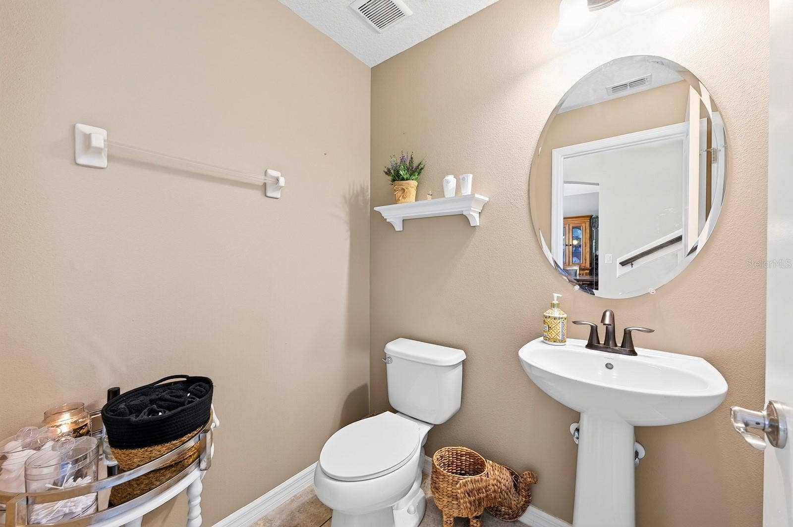 Convenient main floor half bath.