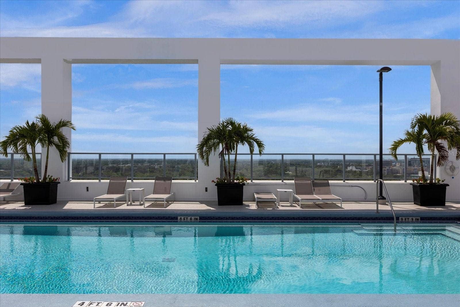 260 S OSCEOLA AVENUE, #1406, Orlando, FL 32801 Top of building, pool facing south