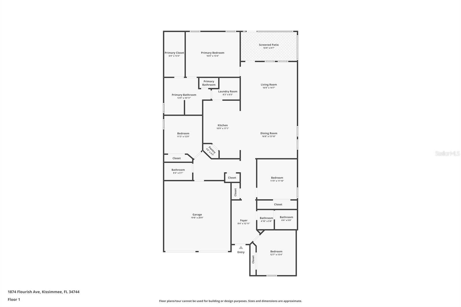 1874 FLOURISH AVENUE, Kissimmee, FL 34744 Floor plan