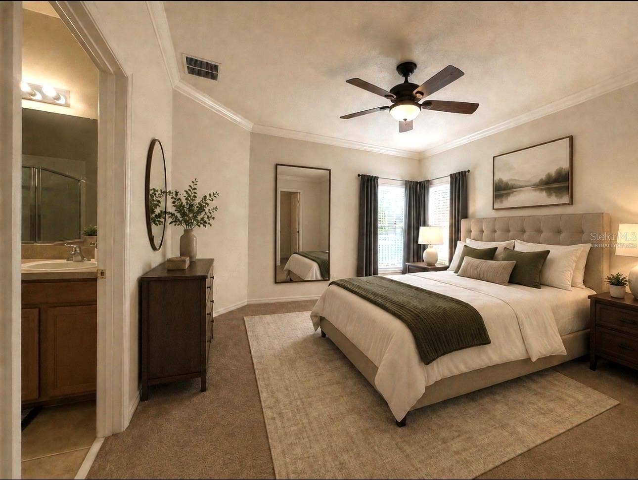 15245 STONEBRIAR WAY, Orlando, FL 32826 Master Bedroom Virtually Staged