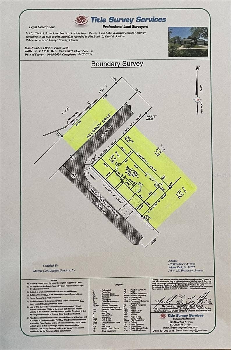 120 BROADVIEW AVENUE, Winter Park, FL 32789 Lot Option #3$2,250,000