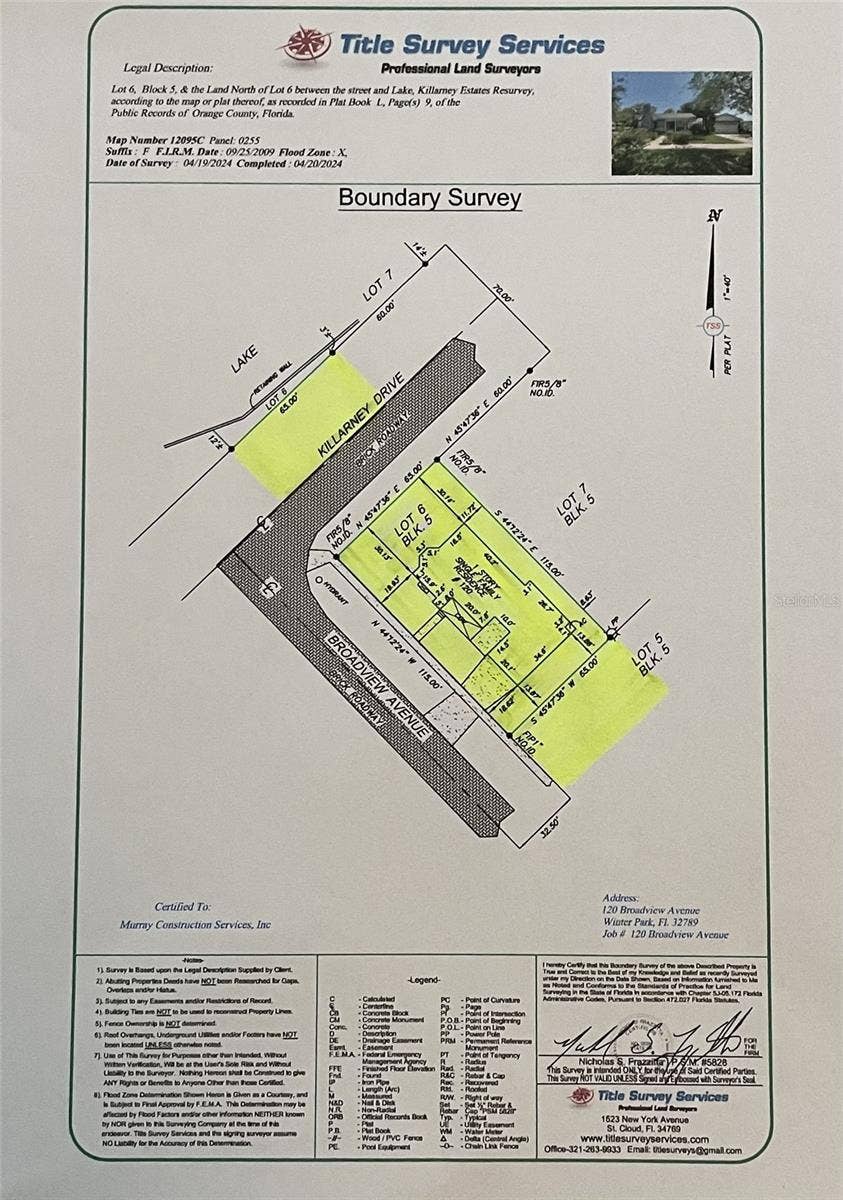 120 BROADVIEW AVENUE, Winter Park, FL 32789 Lot Option #2$1,450,000