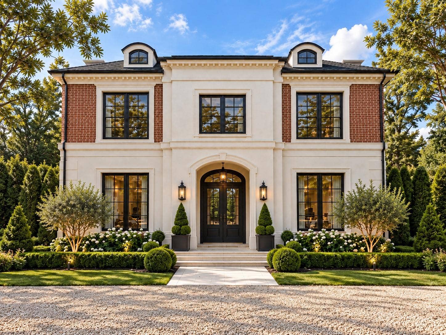 250 W READING WAY, Winter Park, FL 32789 Front elevation of 250 W Reading Way in Winter Park, featuring a two-story design and arched entry.