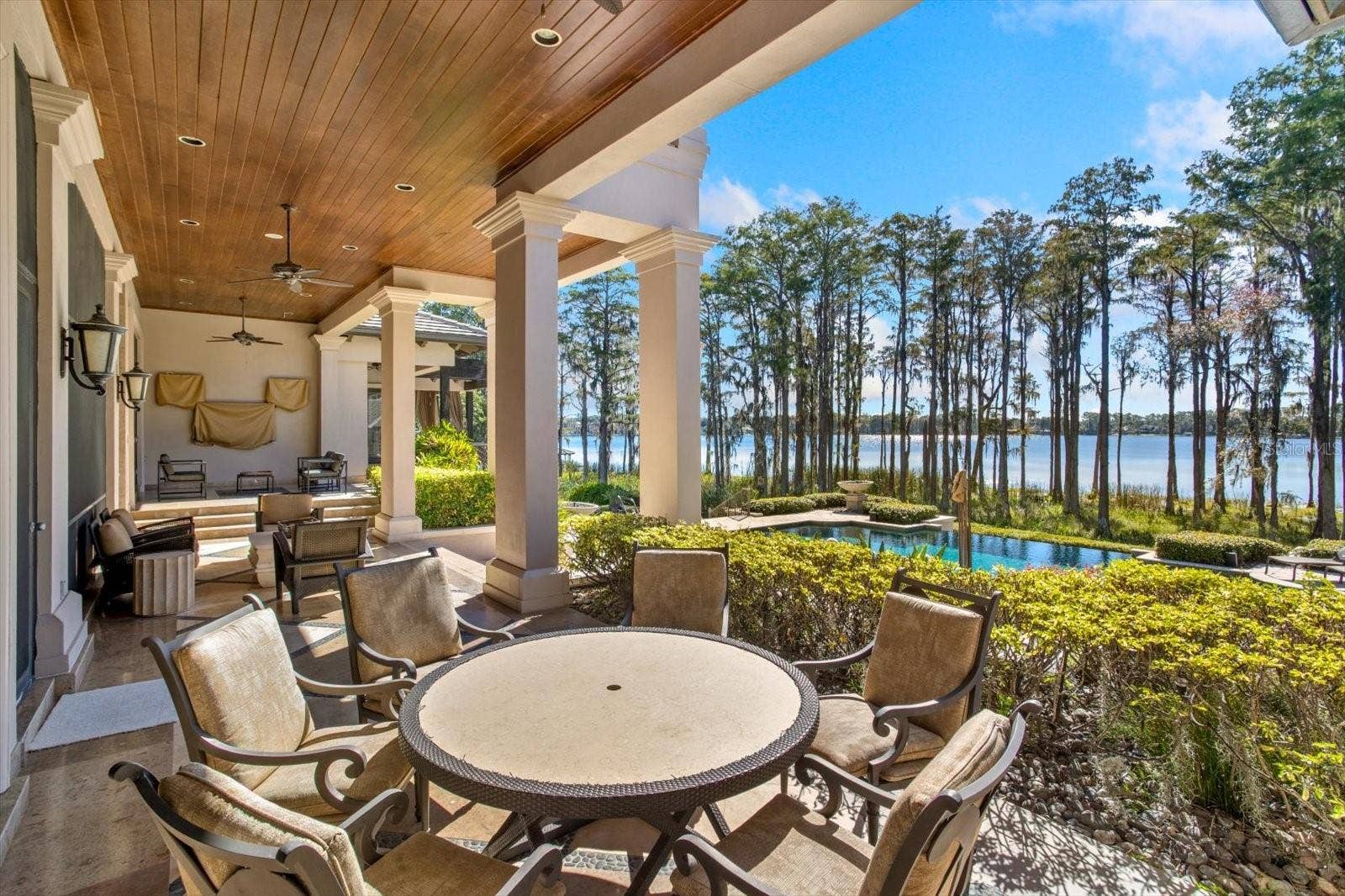 5192 VARDON DRIVE, Windermere, FL 34786 Patio overlooking the pool
