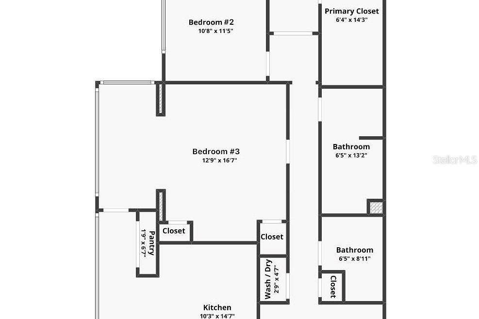 311 E MORSE BOULEVARD, #1-5, Winter Park, FL 32789 Bedroom #2 Virtually Rendered to show wall and door to hallway