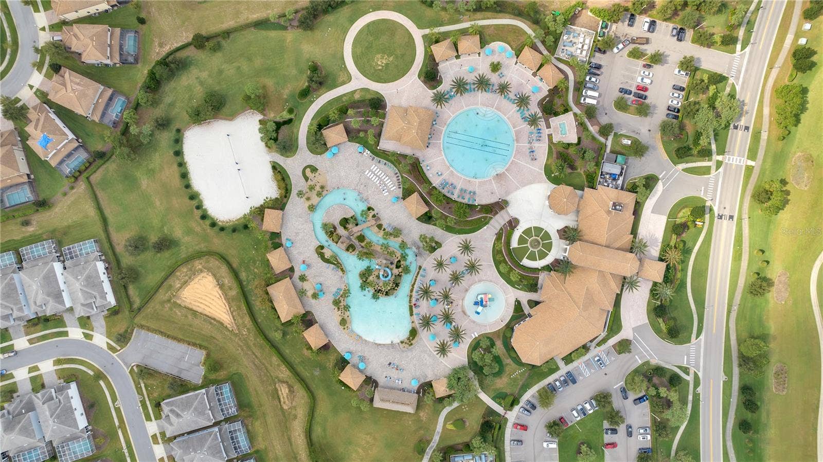 1557 SANDBAGGER DRIVE, Davenport, FL 33896 Club House, Pool area from above