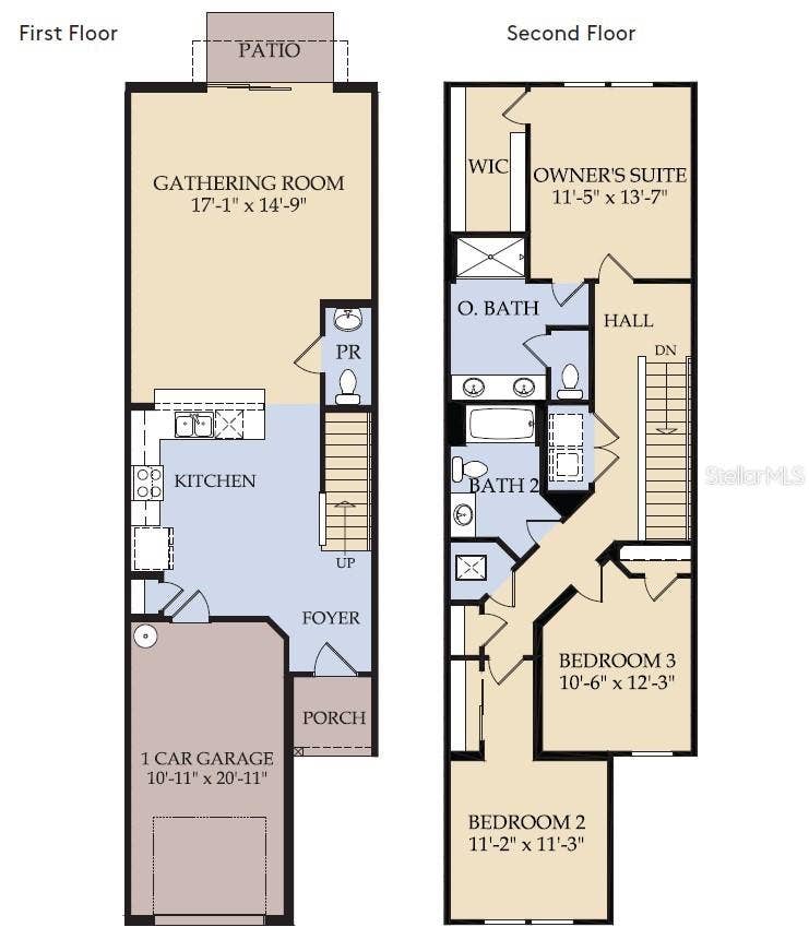 4407 JETTY LANE NE, Palm Bay, FL 32905 Floor Plan - Floor One Floor Plan - Floor Two