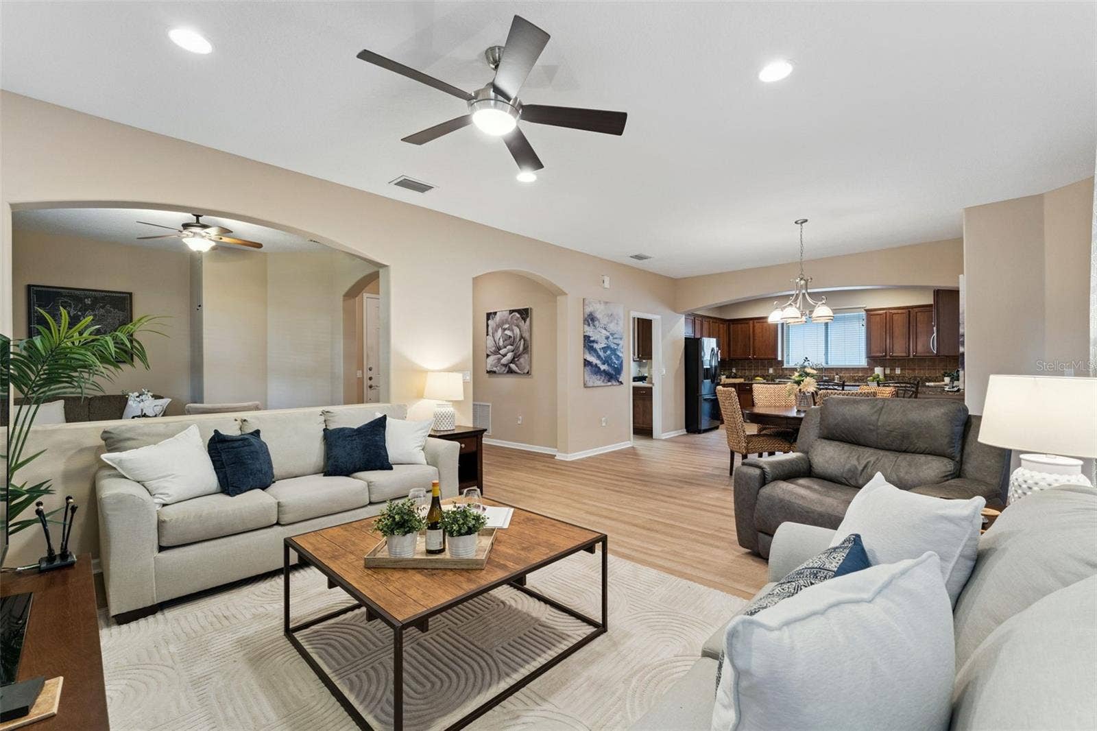 202 DRUMMOND LANE, Deland, FL 32724 View of the Dining & Kitchen areas from the Great Room