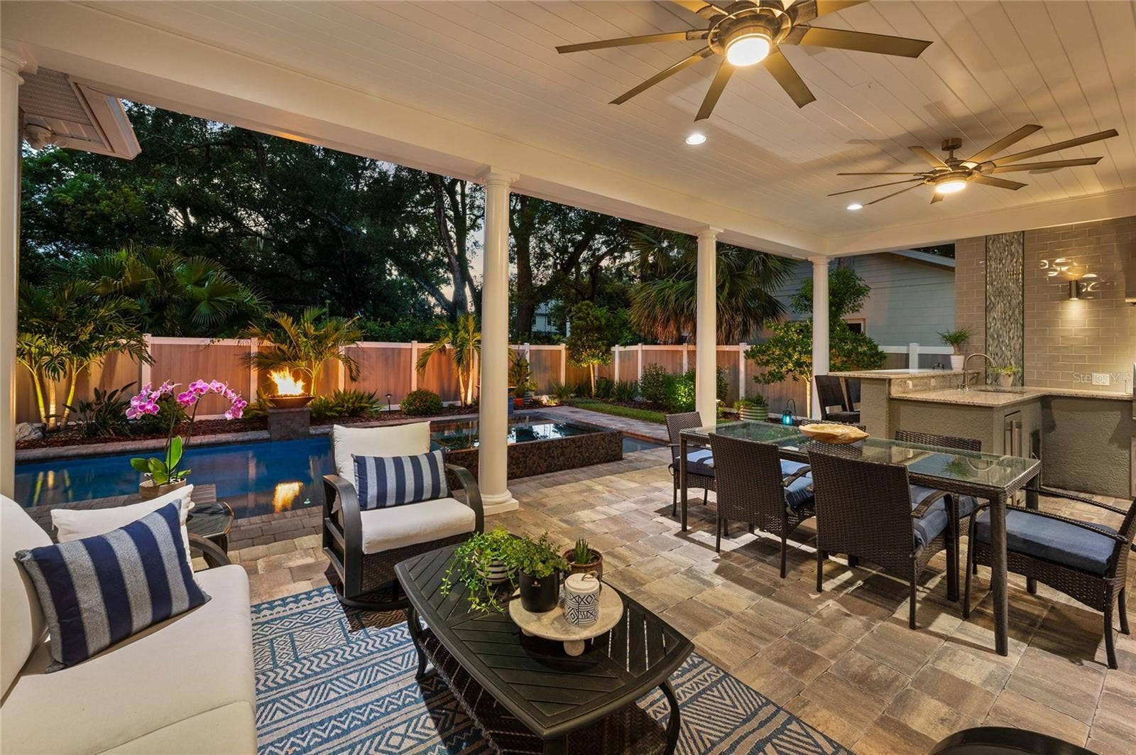 1951 WINTER PARK ROAD, Winter Park, FL 32789 Oversized fans ensure your comfort while you relax and enjoy the sounds of the nature all around.