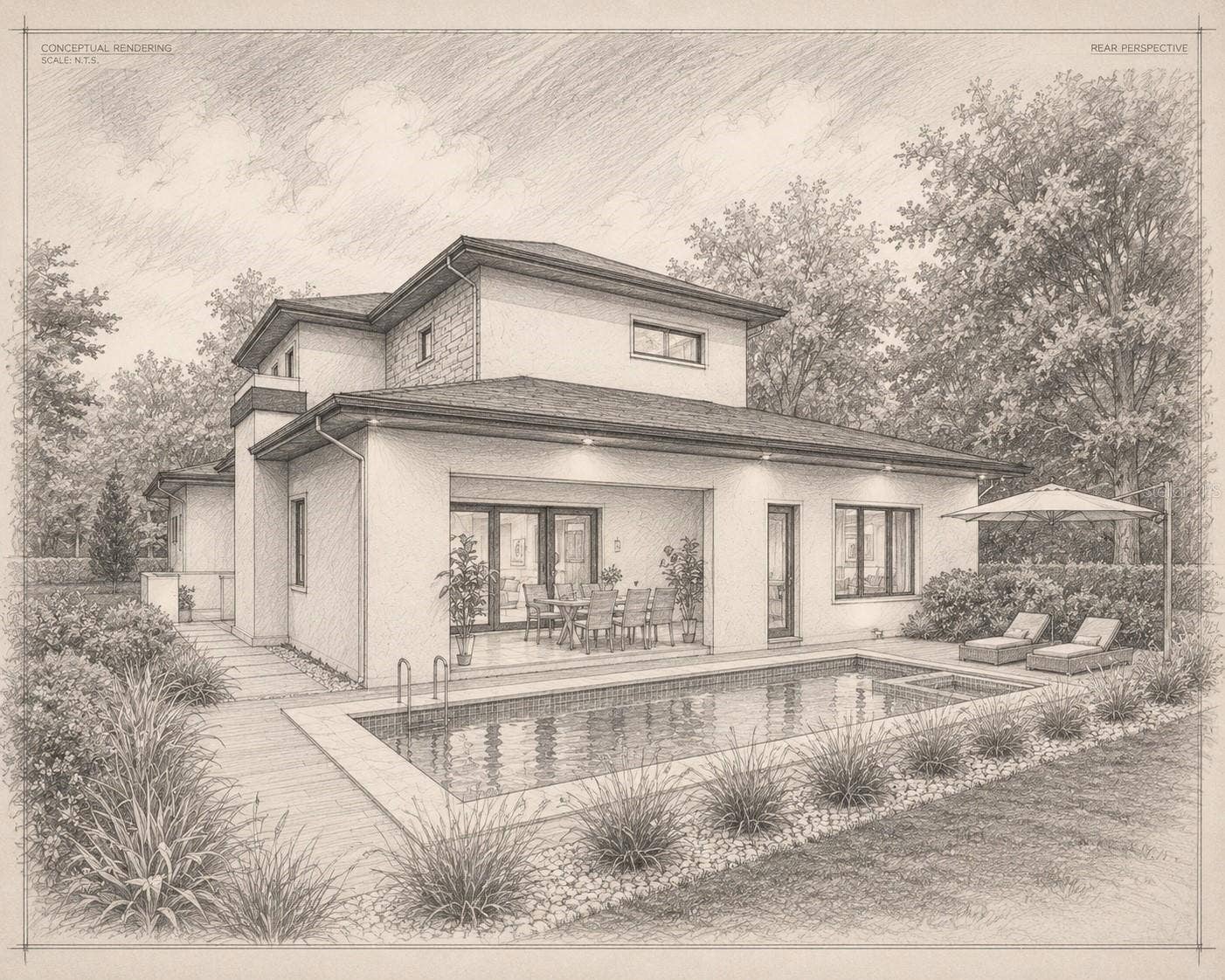 2119 HOWARD DRIVE, Winter Park, FL 32789 2119 Howard Dr. rear sketch