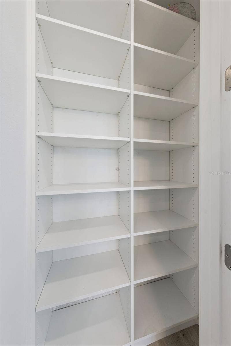 Built-in pantry shelving