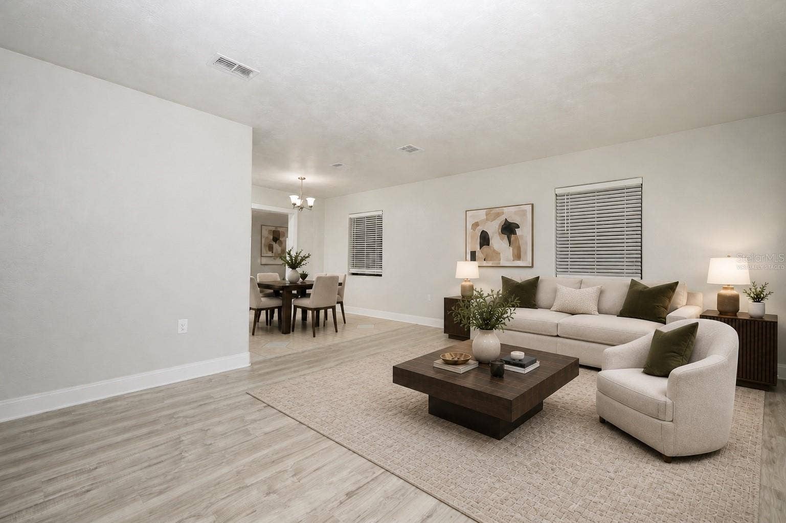 506 S ELSASSER STREET, Deland, FL 32720 Virtually Staged-Living Room & Dining Room