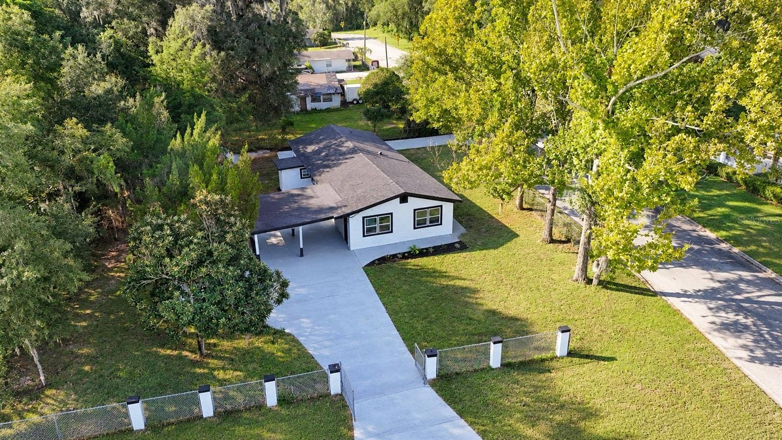 334 W BERESFORD ROAD, Deland, FL 32720 Front View from the Sky
