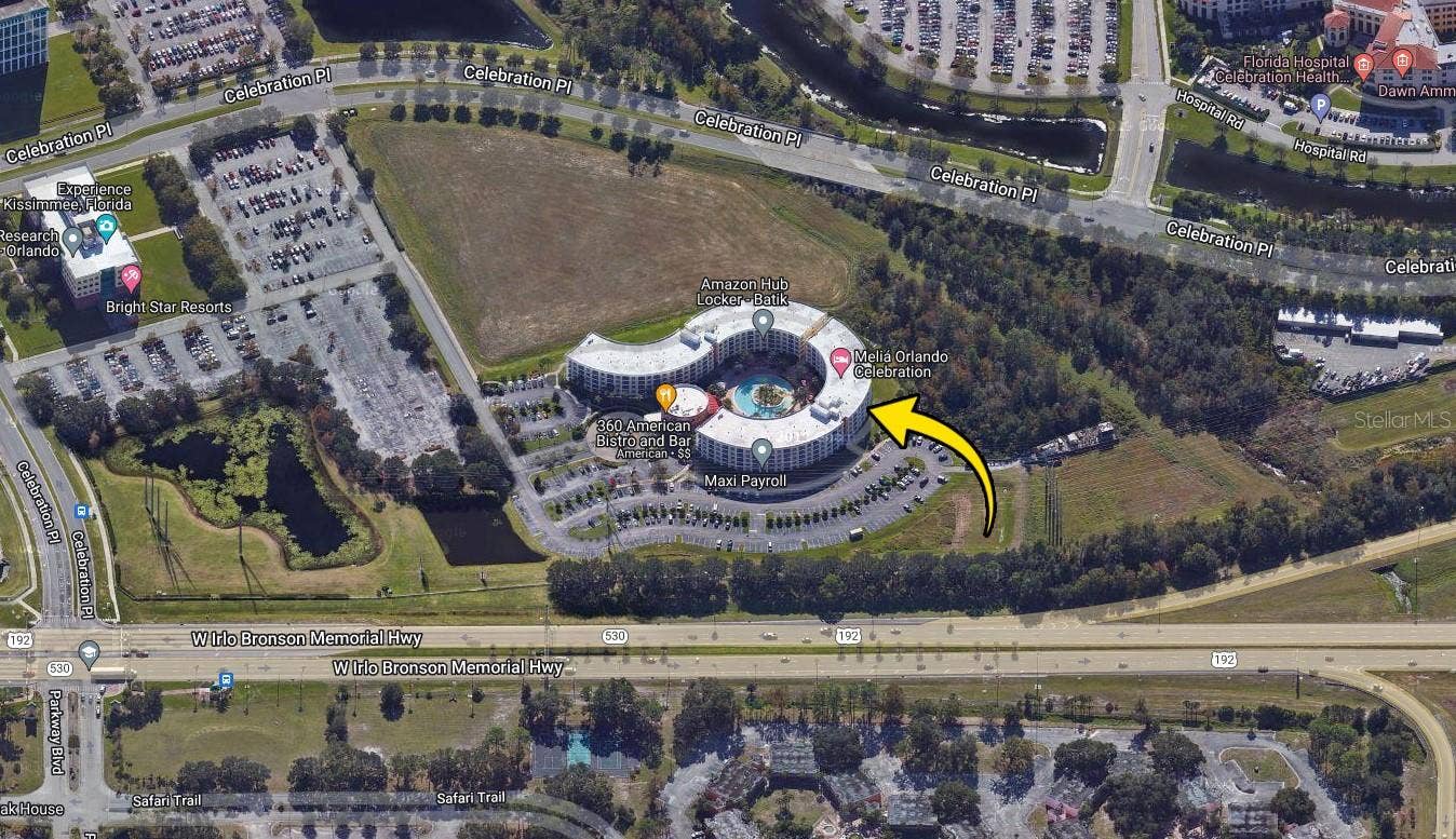 225 CELEBRATION PLACE, #212, Kissimmee, FL 34747 Your Guests will be Located Just a Hundred Yards from Many Desirable RESTARAUNTS, and in just Few Short Blocks more You will be at the Adorable DOWNTOWN CELEBRATIONs Numerous Boutique-Restaurants and Downtown SHOPPINGto which the Hotel Offers Free Transportation even! The AdventHealth Celebration Hospital is Just Across the Street!