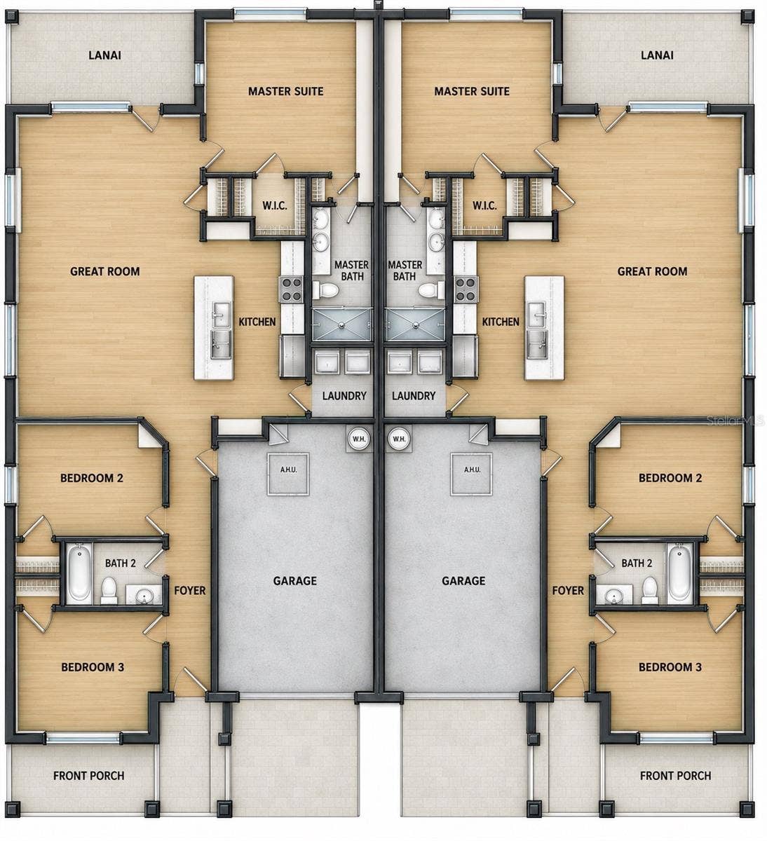 10404 PORT EVERGLADES STREET, Port Charlotte, FL 33981 rendering of floor plan