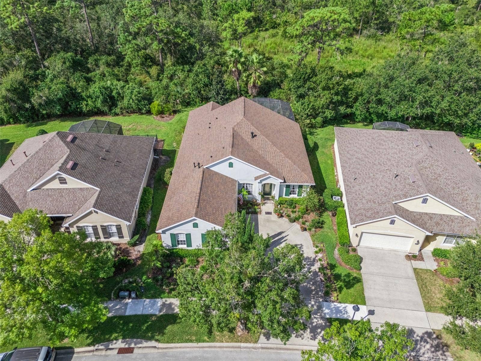 108 AVENHAM DRIVE, Deland, FL 32724 Aerial view from the front of the home w/ a conservation area view