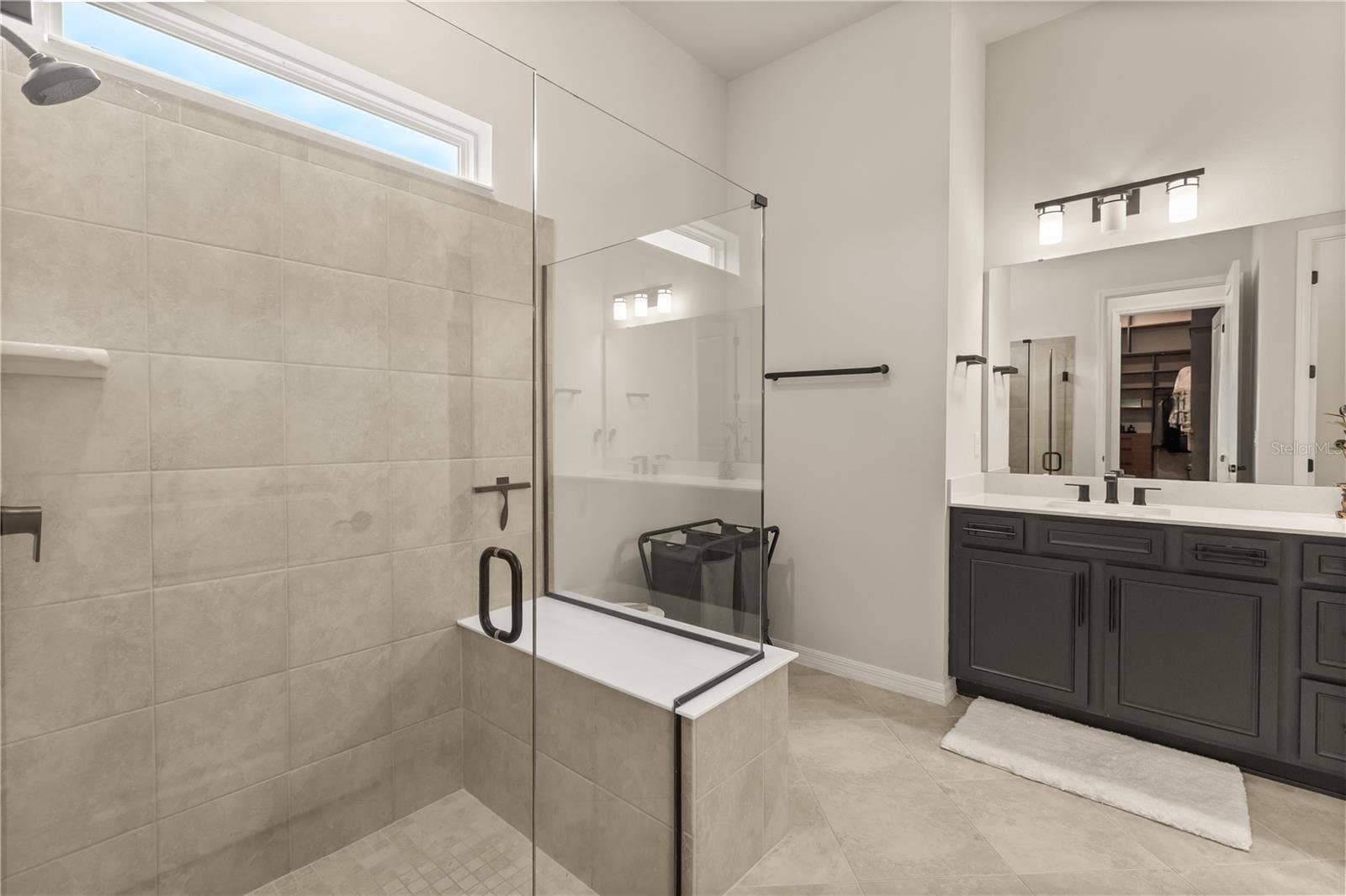 Shower in master bathroom