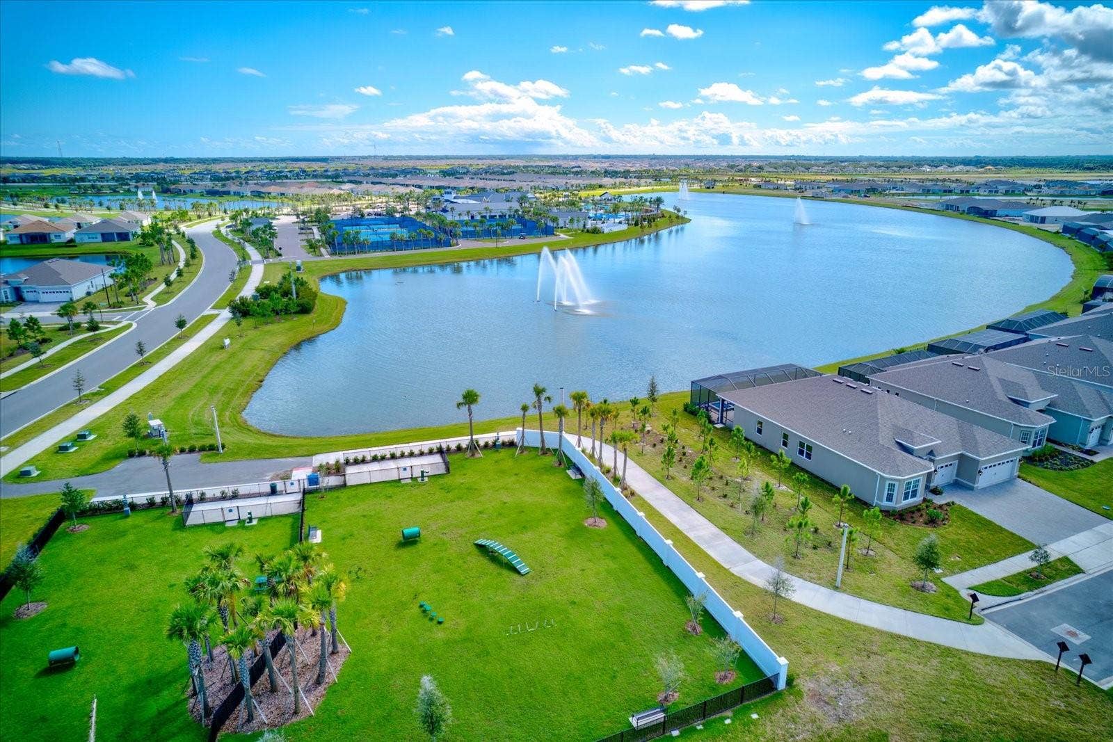 9177 SPLASHING DRIVE, Melbourne, FL 32940 Water View with Fountains