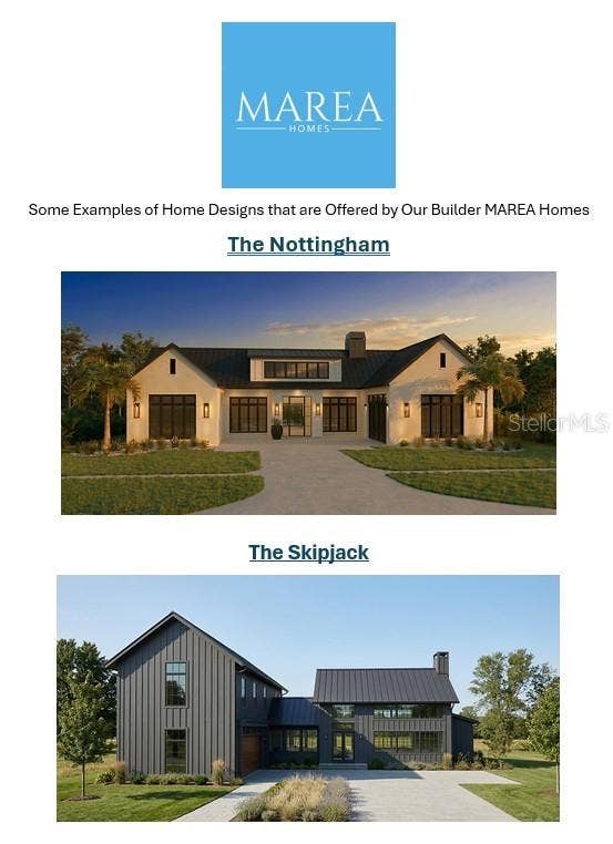 Examples of home designs by MAREA Homes