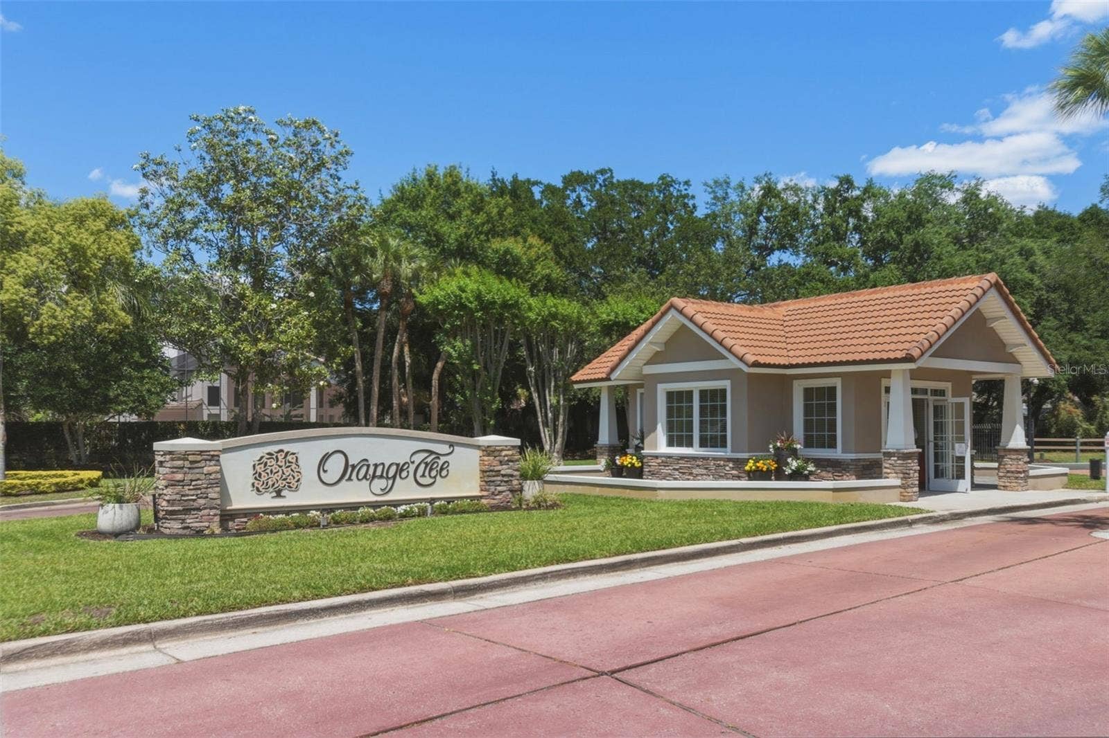 7201 MOSS LEAF LANE, Orlando, FL 32819 Orange Tree Entrance with Guard Gate