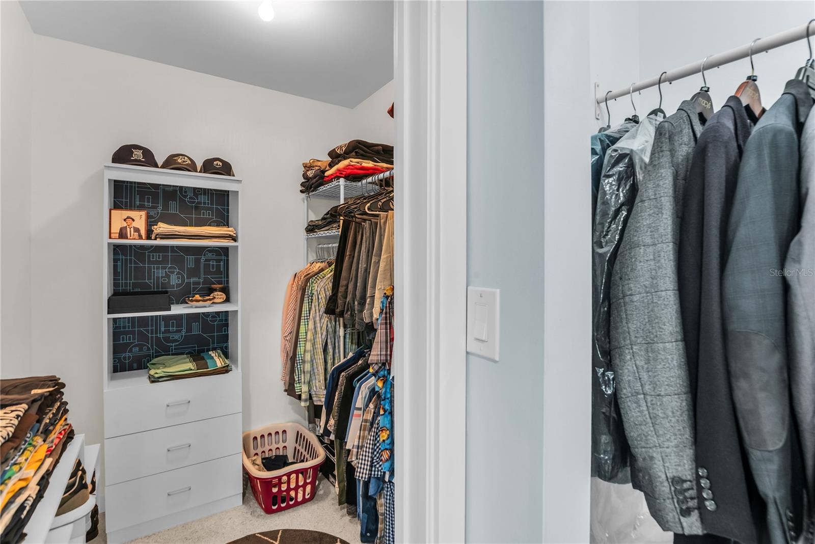 Two primary closets