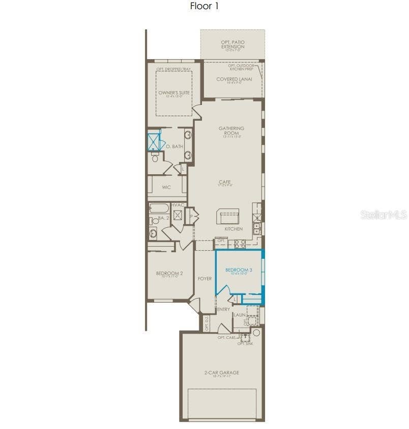8933 BLISSFUL BREEZE TRAIL, Melbourne, FL 32940 Floor Plan - Floor One