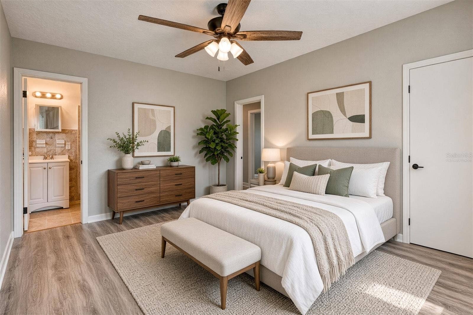 1712 EDMUNDSHIRE ROAD, Orlando, FL 32812 Virtually Staged. Primary Bedroom.