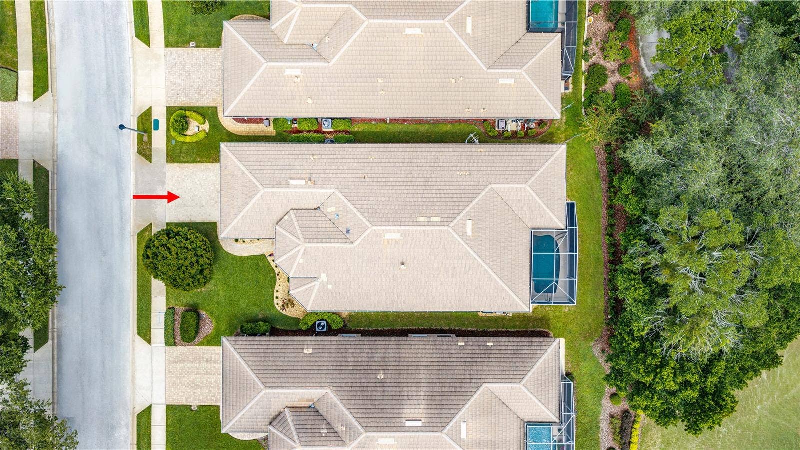 520 SOTHEBY WAY, Debary, FL 32713 Overhead view including the pool area