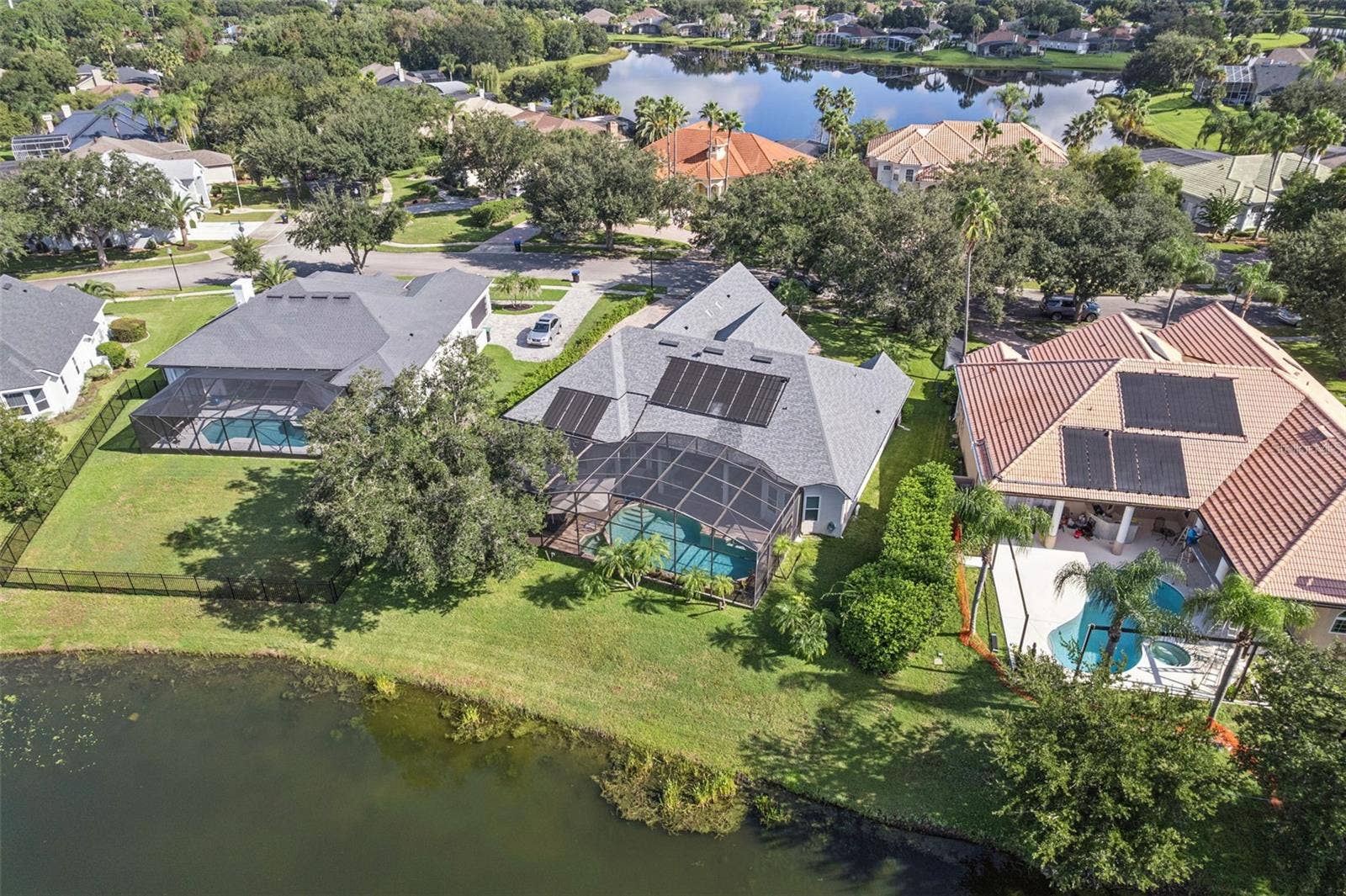 3832 HUNTERS ISLE DRIVE, Orlando, FL 32837 Ariel with beautiful water view - View 7.