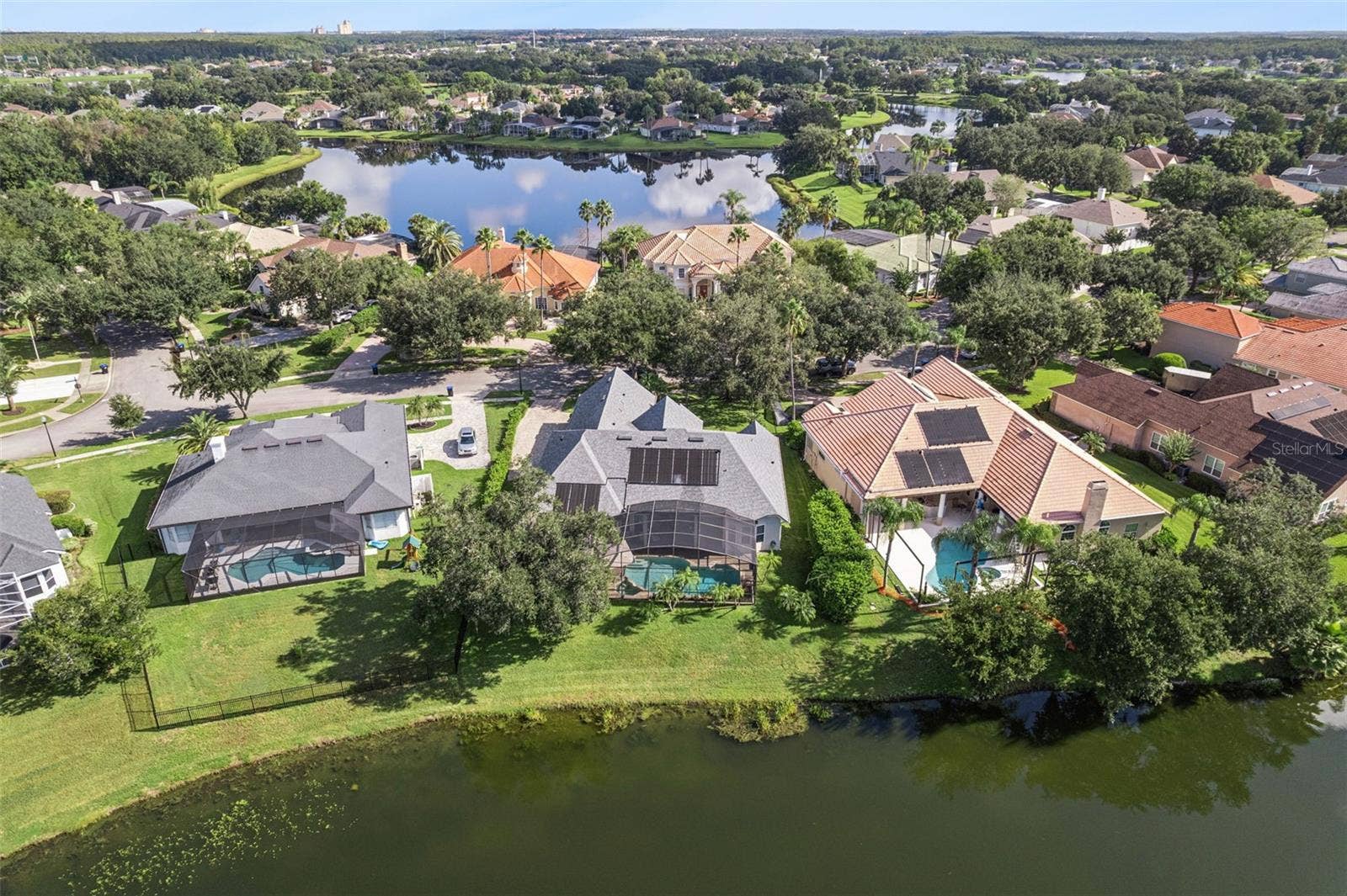 3832 HUNTERS ISLE DRIVE, Orlando, FL 32837 Ariel with beautiful water view - View 8.