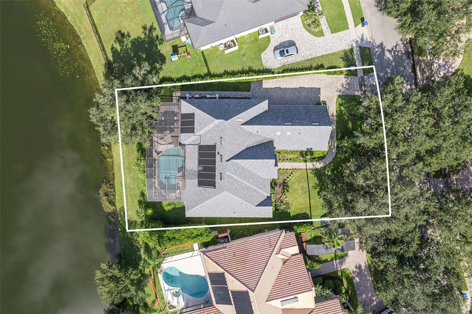 3832 HUNTERS ISLE DRIVE, Orlando, FL 32837 Ariel with beautiful water view - View 3.