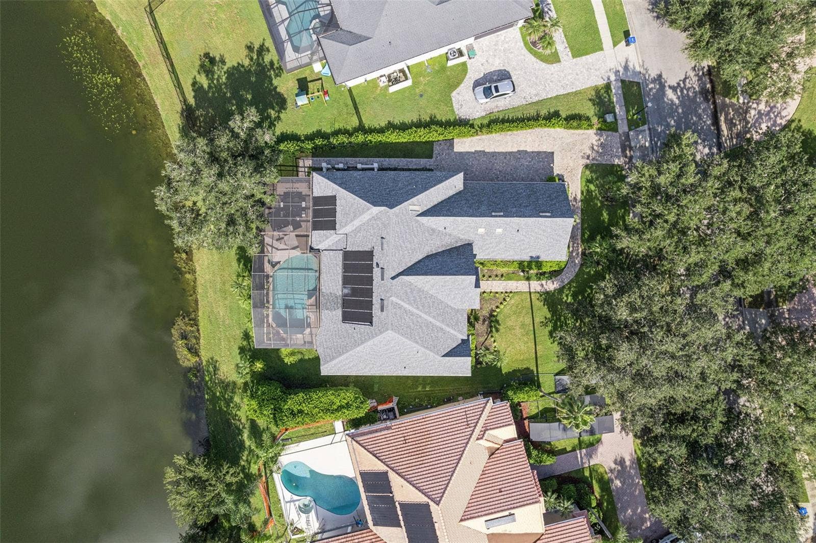 3832 HUNTERS ISLE DRIVE, Orlando, FL 32837 Ariel with beautiful water view - View 2.