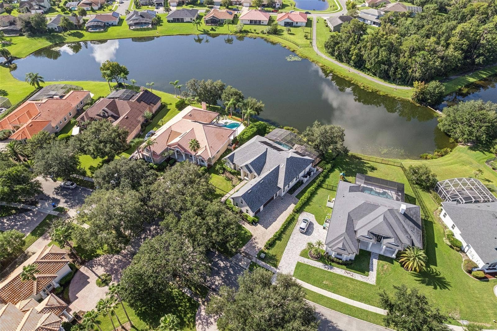 3832 HUNTERS ISLE DRIVE, Orlando, FL 32837 Ariel with beautiful water view- View 6.