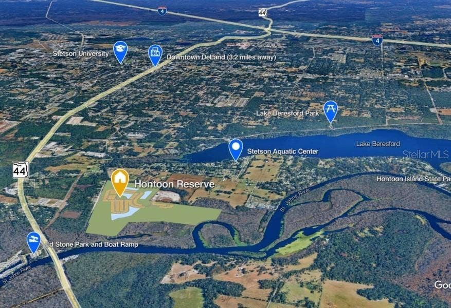 Hontoon Reserve provides easy access to St. John's River, Downtown Deland, Ed Stone Park & more.
