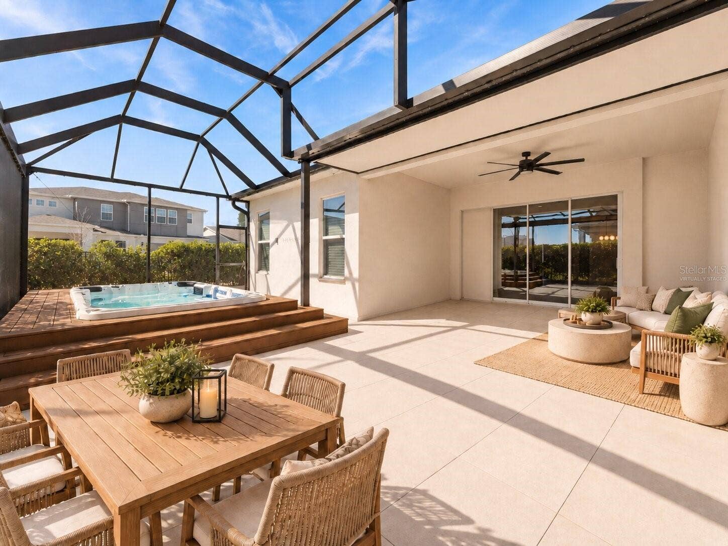 19058 PLANETREE STREET, Orlando, FL 32827 Virtually Staged! Screened outdoor living area perfect for relaxing or entertaining.