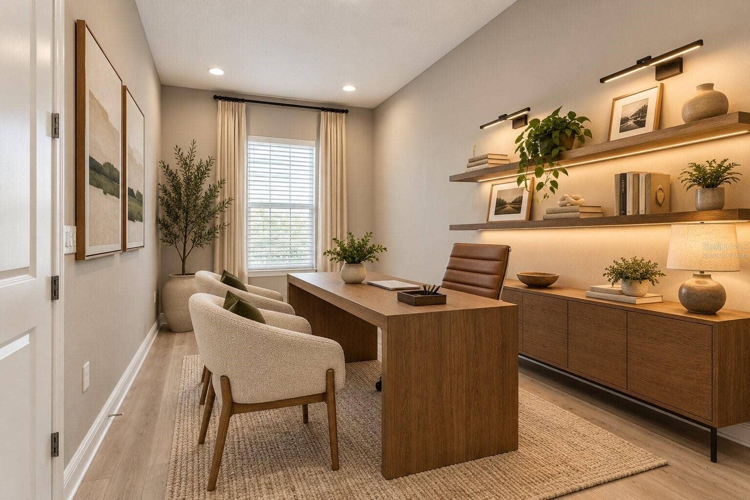 19058 PLANETREE STREET, Orlando, FL 32827 Virtually Staged! Flexible bedroom or home office with stylish possibilities.