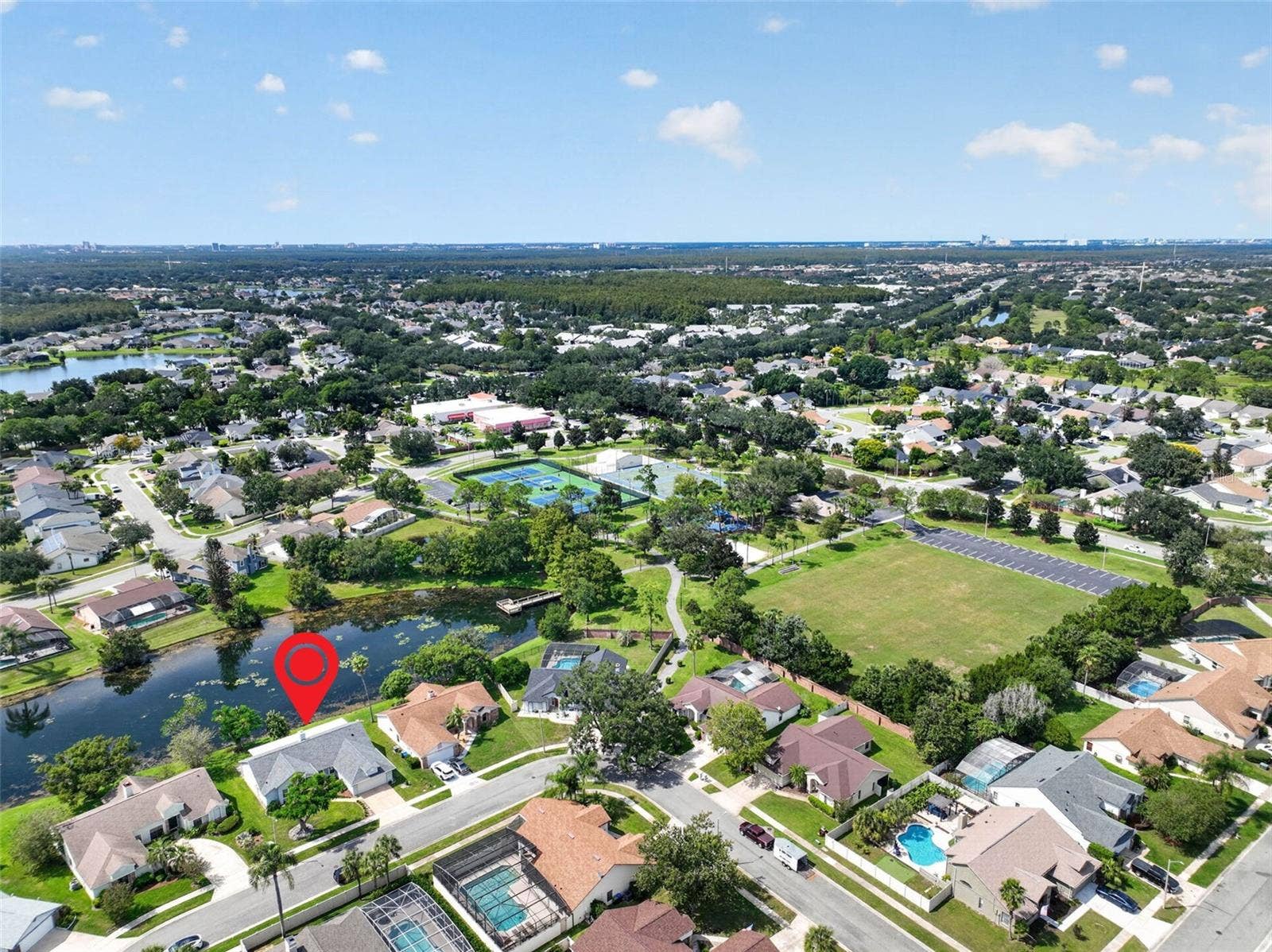 The home is truly just steps from Eagle Park!