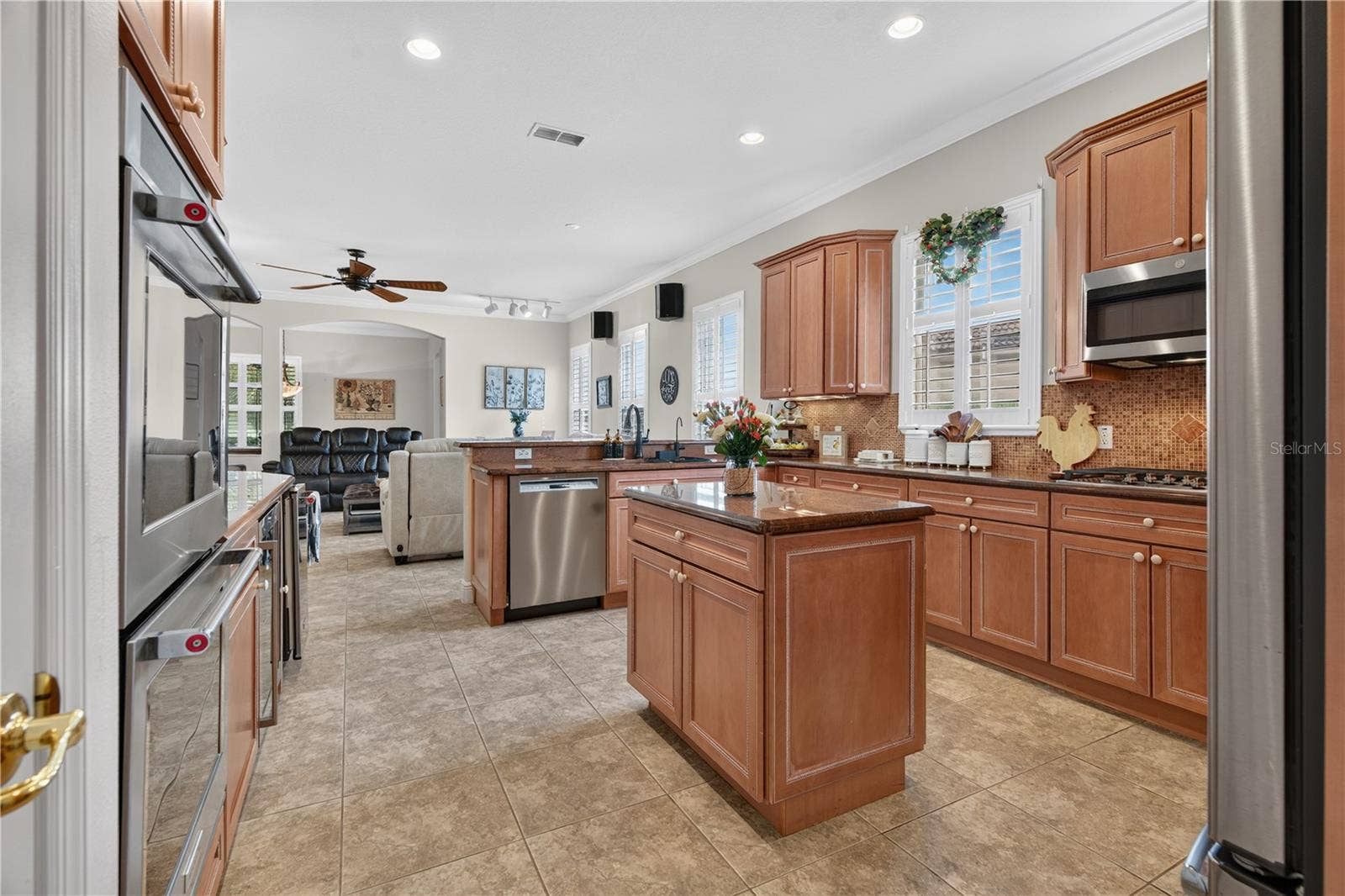 Kitchen with the view of the Family Room